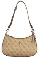 GUESS Bolsa 'Noelle II' bege de ombro com alça removível