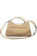 GUESS Bolsa 'Jessa' bege com alça dupla e bolsos externos