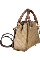 GUESS Bolsa 'Noelle II' bege com alça longa removível