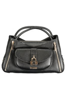 GUESS Bolsa 'Jessa' preta com alça dupla e bolsos externos